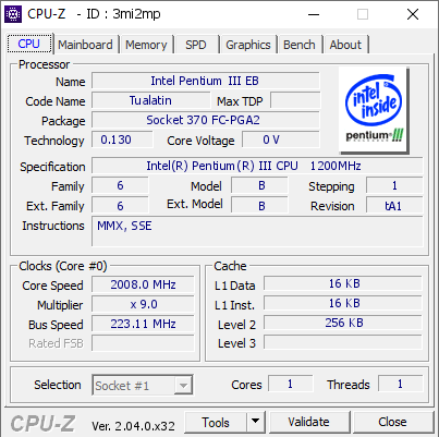 screenshot of CPU-Z validation for Dump [3mi2mp] - Submitted by  zombie568  - 2023-04-29 20:27:48