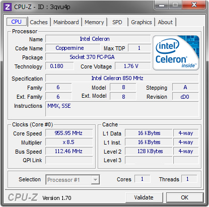 screenshot of CPU-Z validation for Dump [3qvu4p] - Submitted by  BOGOMIL  - 2014-08-12 15:08:37
