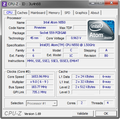 screenshot of CPU-Z validation for Dump [3u4n68] - Submitted by  SEREPHAN-PC  - 2014-04-28 21:04:25