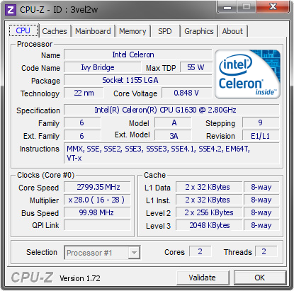 screenshot of CPU-Z validation for Dump [3vel2w] - Submitted by  CENTDOG-PC  - 2015-03-15 20:03:39