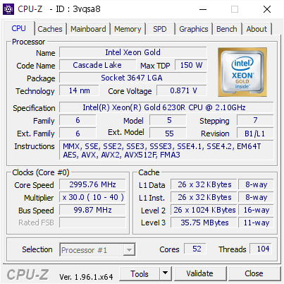 screenshot of CPU-Z validation for Dump [3vqsa8] - Submitted by  SHO-HV38  - 2021-08-05 12:43:37