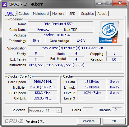 screenshot of CPU-Z validation for Dump [40bcnn] - Submitted by  AMER-WILLIE-4-E  - 2014-10-28 21:10:45