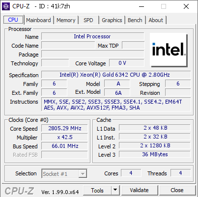 screenshot of CPU-Z validation for Dump [41k7zh] - Submitted by  FRSCBVSSC003T  - 2022-02-21 15:54:33