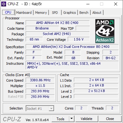 screenshot of CPU-Z validation for Dump [4aip5r] - Submitted by  Cellmate   - 2021-11-20 03:04:49