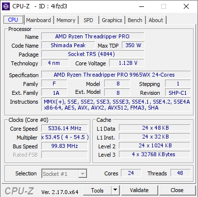 screenshot of CPU-Z validation for Dump [4ifzd3] - Submitted by  DESKTOP-8CLOD6B  - 2025-11-14 08:30:04