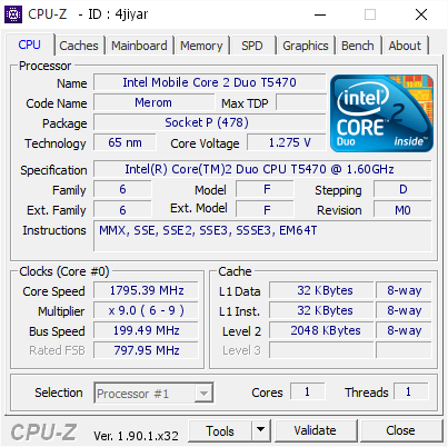 screenshot of CPU-Z validation for Dump [4jiyar] - Submitted by  ANIA-KOMPUTER  - 2020-02-02 14:53:20