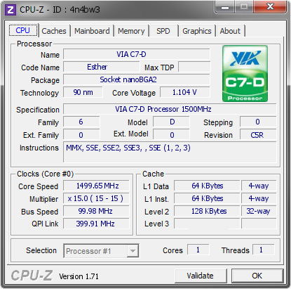 screenshot of CPU-Z validation for Dump [4n4bw3] - Submitted by  XL-20130713HZIW  - 2014-11-06 06:11:28