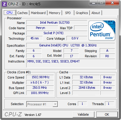 screenshot of CPU-Z validation for Dump [4nc4z5] - Submitted by  20130907-1712  - 2013-12-18 13:12:14