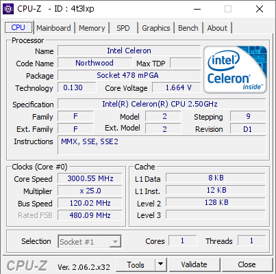 screenshot of CPU-Z validation for Dump [4t3lxp] - Submitted by  SanyaX  - 2023-09-20 15:27:33