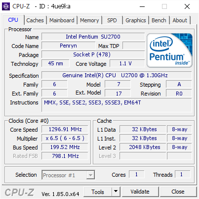 screenshot of CPU-Z validation for Dump [4ue9ka] - Submitted by  DANIELSANTOS-PC  - 2018-05-21 00:23:36