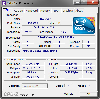 screenshot of CPU-Z validation for Dump [4wslh2] - Submitted by  P-  - 2013-12-21 22:12:02