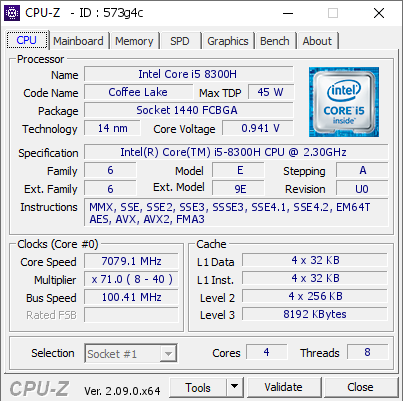 screenshot of CPU-Z validation for Dump [573g4c] - Submitted by  X  - 2024-04-06 16:02:59