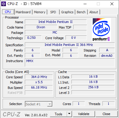 screenshot of CPU-Z validation for Dump [57st84] - Submitted by  Xhoba  - 2022-05-08 21:14:56