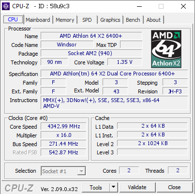 screenshot of CPU-Z validation for Dump [58u9c3] - Submitted by  Barbar0ssa  - 2024-09-02 21:04:16