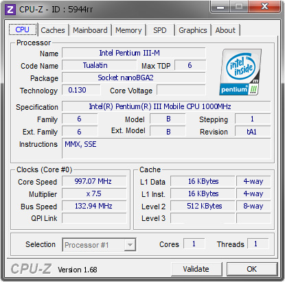 screenshot of CPU-Z validation for Dump [5944rr] - Submitted by  MSP  - 2014-02-25 19:02:34