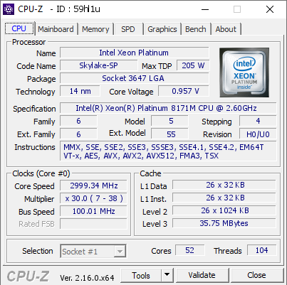 screenshot of CPU-Z validation for Dump [59hl1u] - Submitted by  DESKTOP-BLUT0UU  - 2025-08-02 04:08:27