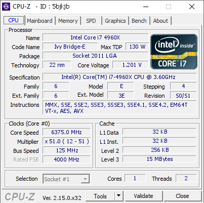screenshot of CPU-Z validation for Dump [5bjkjb] - Submitted by  leeghoofd  - 2025-07-03 23:32:51