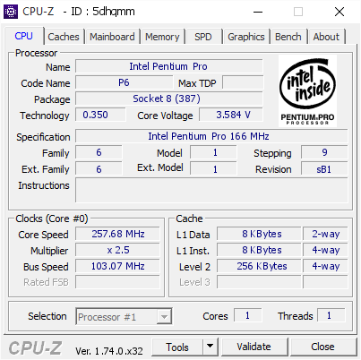 screenshot of CPU-Z validation for Dump [5dhqmm] - Submitted by  Max1024, Belarus OC Team  - 2015-12-06 18:26:58