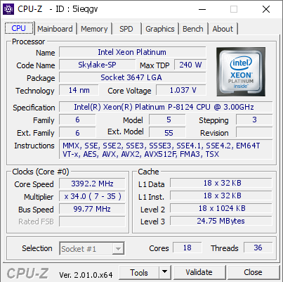 screenshot of CPU-Z validation for Dump [5ieqgv] - Submitted by  iamnypz  - 2022-08-21 22:17:26