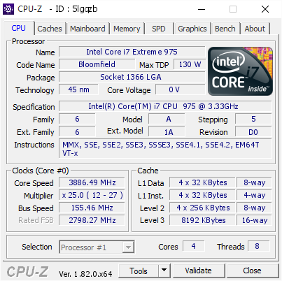 screenshot of CPU-Z validation for Dump [5lgqzb] - Submitted by  COOLERPCMASTER  - 2018-01-02 22:21:12