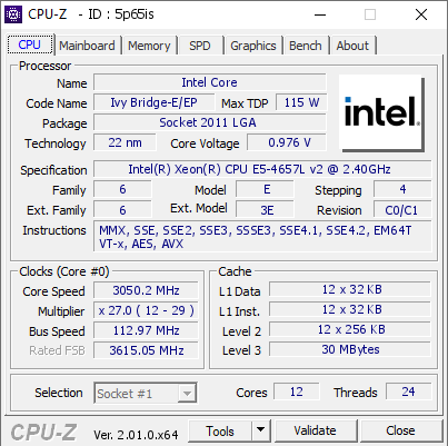 screenshot of CPU-Z validation for Dump [5p65is] - Submitted by  DESKTOP-BLACK  - 2022-05-28 22:42:39