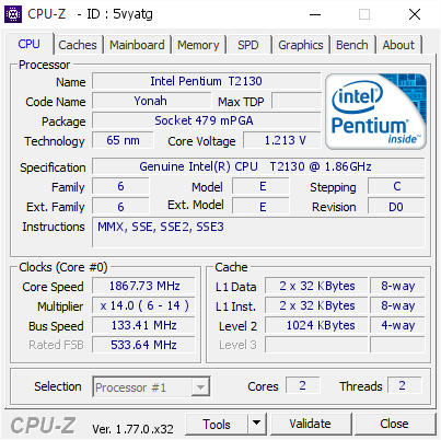 screenshot of CPU-Z validation for Dump [5vyatg] - Submitted by  MINI-PC  - 2016-09-22 08:30:41