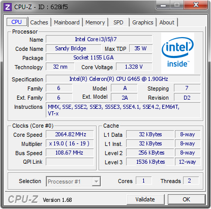 screenshot of CPU-Z validation for Dump [628if5] - Submitted by  xsuperbgx  - 2014-02-02 06:02:10
