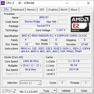 screenshot of CPU-Z validation for Dump [63hmb6] - Submitted by  Anonymous  - 2024-12-15 08:44:11