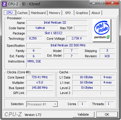 screenshot of CPU-Z validation for Dump [63zwxf] - Submitted by  RomanLV  - 2015-06-10 17:06:24