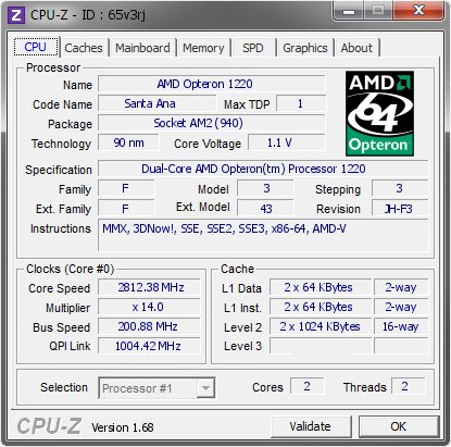 screenshot of CPU-Z validation for Dump [65v3rj] - Submitted by  Compgeke  - 2014-03-08 07:03:54