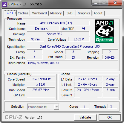 screenshot of CPU-Z validation for Dump [667hsp] - Submitted by  Boblemagnifique Opty 180 LN2 ...  - 2015-05-24 15:05:21