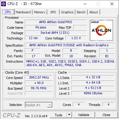 screenshot of CPU-Z validation for Dump [6726er] - Submitted by  HUSH  - 2024-12-18 15:24:20