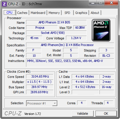 screenshot of CPU-Z validation for Dump [6ch7mw] - Submitted by  TIGER  - 2015-03-10 15:03:56
