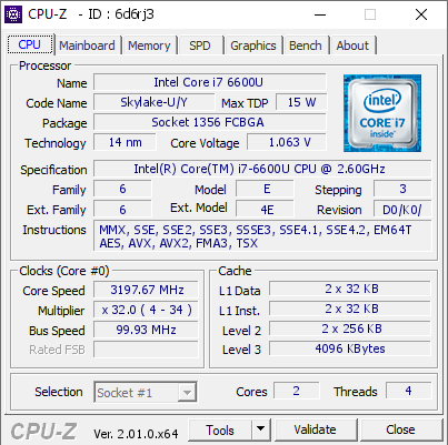 screenshot of CPU-Z validation for Dump [6d6rj3] - Submitted by  DESKTOP-0RQ2CED  - 2022-05-28 01:53:54