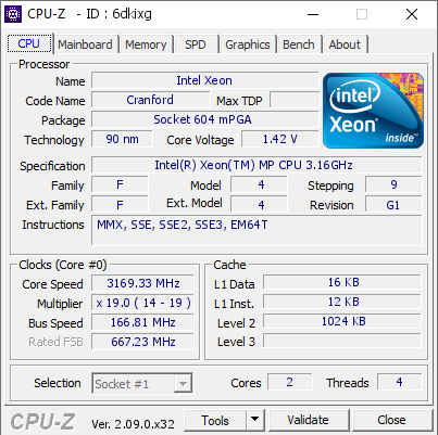 screenshot of CPU-Z validation for Dump [6dkixg] - Submitted by  GTm  - 2024-11-18 22:10:52