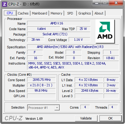screenshot of CPU-Z validation for Dump [6fbif0] - Submitted by  MEDIAPC-PC  - 2014-07-17 16:07:05