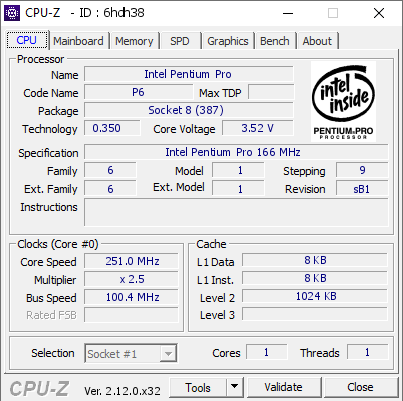 screenshot of CPU-Z validation for Dump [6hdh38] - Submitted by  Stelo.xyz  - 2024-11-30 22:29:30