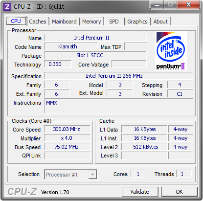 screenshot of CPU-Z validation for Dump [6jul1t] - Submitted by  sburnolo  - 2014-12-19 13:12:42