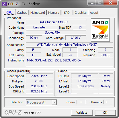 screenshot of CPU-Z validation for Dump [6p5kvv] - Submitted by  AMD-PC  - 2015-05-23 11:05:21
