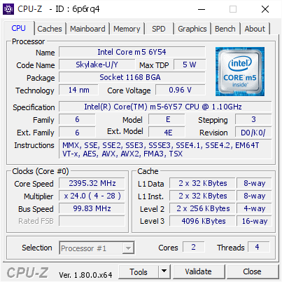 screenshot of CPU-Z validation for Dump [6p6rq4] - Submitted by  Anonymous  - 2017-10-11 14:04:31