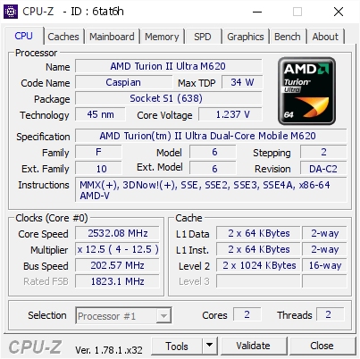 screenshot of CPU-Z validation for Dump [6tat6h] - Submitted by  RJL-PC  - 2016-11-25 03:02:34