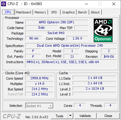 screenshot of CPU-Z validation for Dump [6v08i3] - Submitted by  Sparks.nl  - 2023-01-22 17:22:20