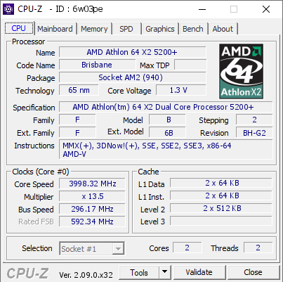 screenshot of CPU-Z validation for Dump [6w03pe] - Submitted by  Barbar0ssa  - 2024-10-31 18:40:22