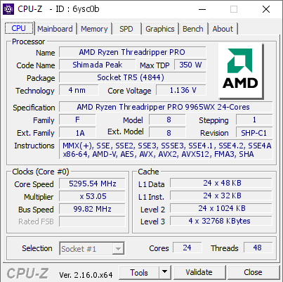 screenshot of CPU-Z validation for Dump [6ysc0b] - Submitted by  Anonymous  - 2025-09-09 09:35:22