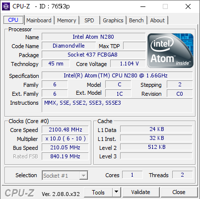 screenshot of CPU-Z validation for Dump [765i3p] - Submitted by  Vitaminych  - 2023-12-09 17:04:53