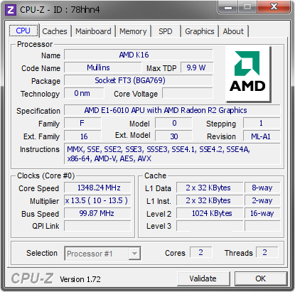 screenshot of CPU-Z validation for Dump [78hhn4] - Submitted by  FLABIB-PC  - 2015-07-18 14:07:38