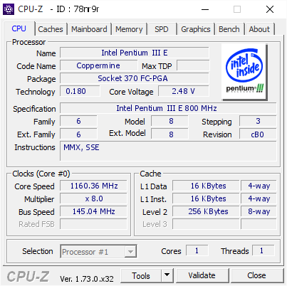 screenshot of CPU-Z validation for Dump [78nr9r] - Submitted by  OptyTrooper  - 2015-09-14 03:50:50