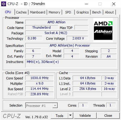 screenshot of CPU-Z validation for Dump [79wndm] - Submitted by  Strunkenbold  - 2017-05-28 16:54:18