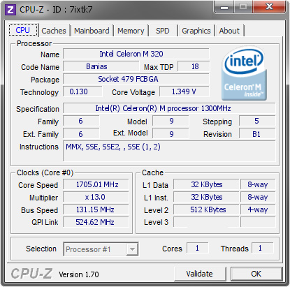screenshot of CPU-Z validation for Dump [7ixtk7] - Submitted by  COMIAS  - 2014-08-27 18:08:00