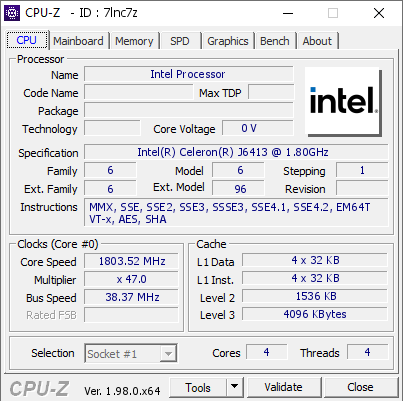 screenshot of CPU-Z validation for Dump [7lnc7z] - Submitted by  DESKTOP-GOFO2V7  - 2022-02-17 14:05:42